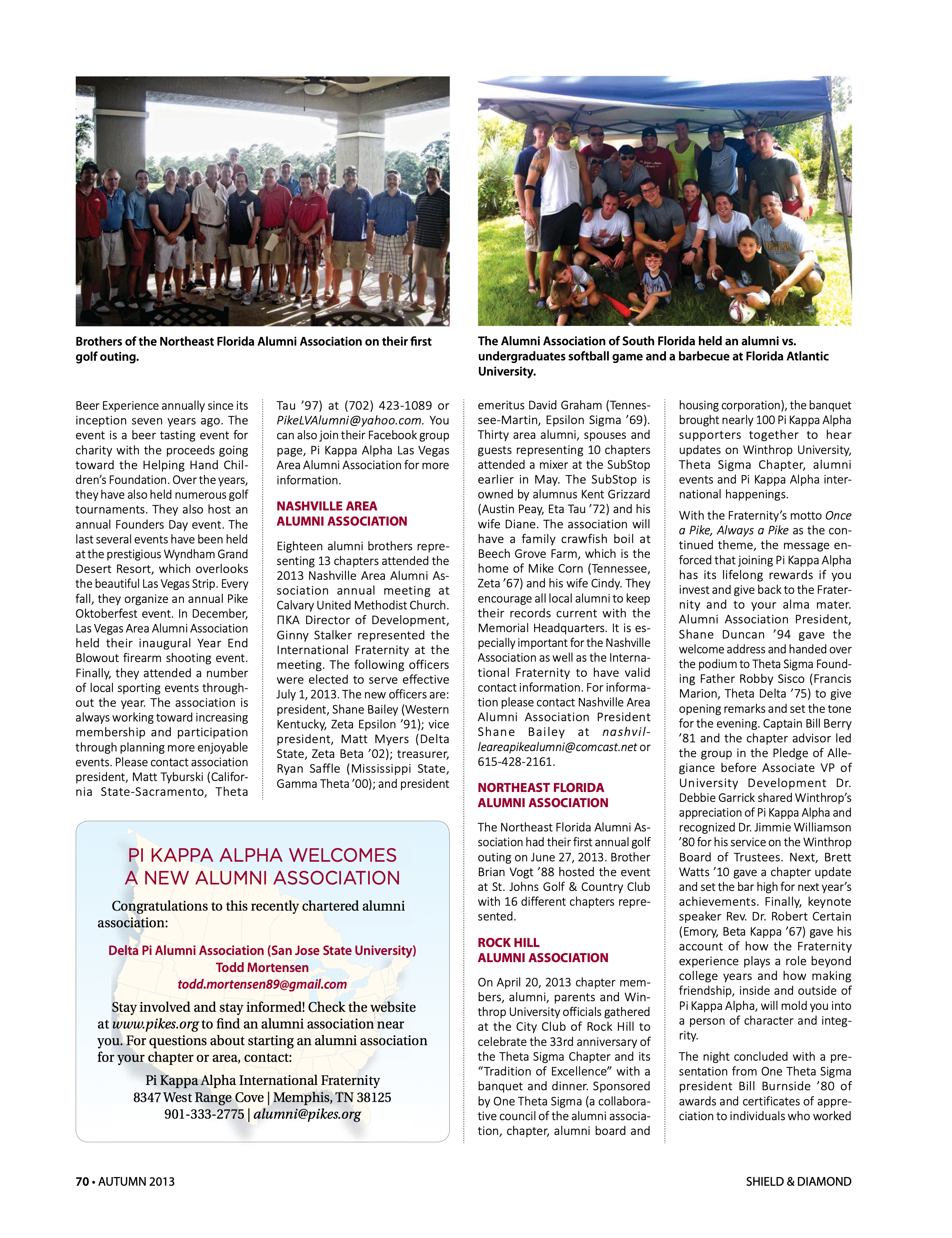 Pi Kappa Alpha Welcomes a New Alumni Association